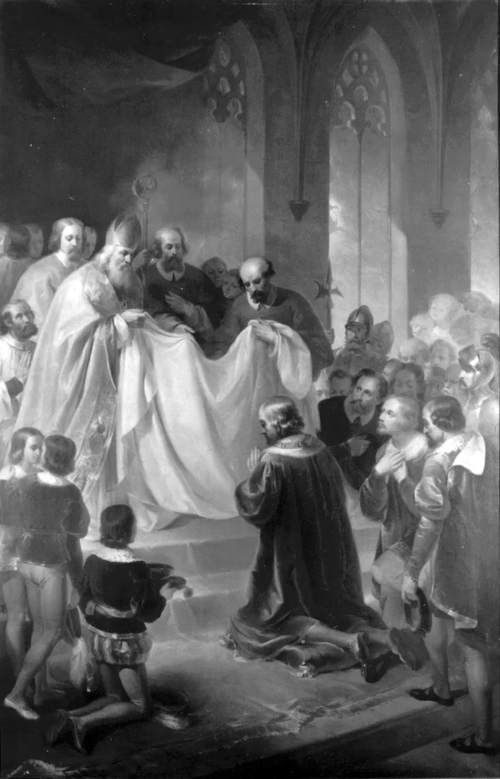 Carlo III di Savoia venera la Sacra Sindone - Museo di Palazzo Reale, Torino
